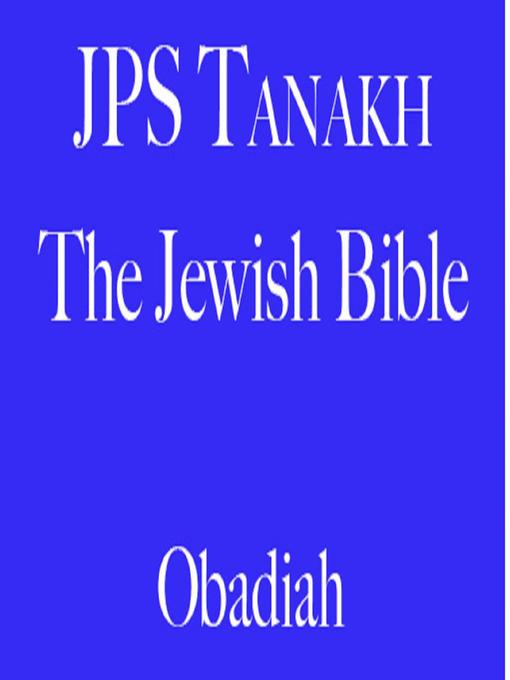 Title details for Obadiah by The Jewish Publication Society - Wait list